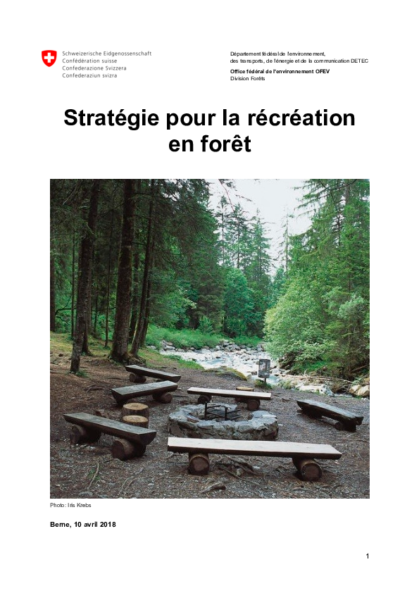 Strategie pour la recreation en forêt